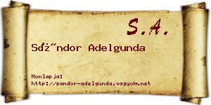 Sándor Adelgunda névjegykártya